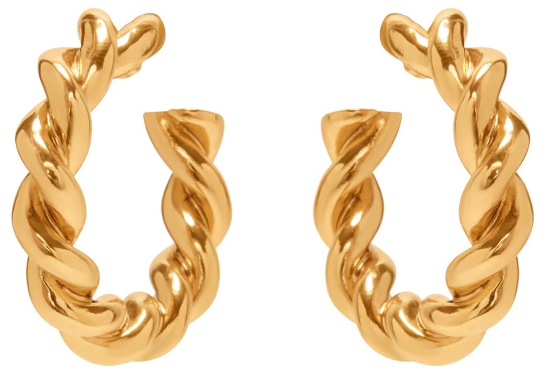 Oscar de la Renta, Large Rope Hoop Earrings.