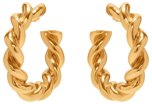 Oscar de la Renta, Large Rope Hoop Earrings.