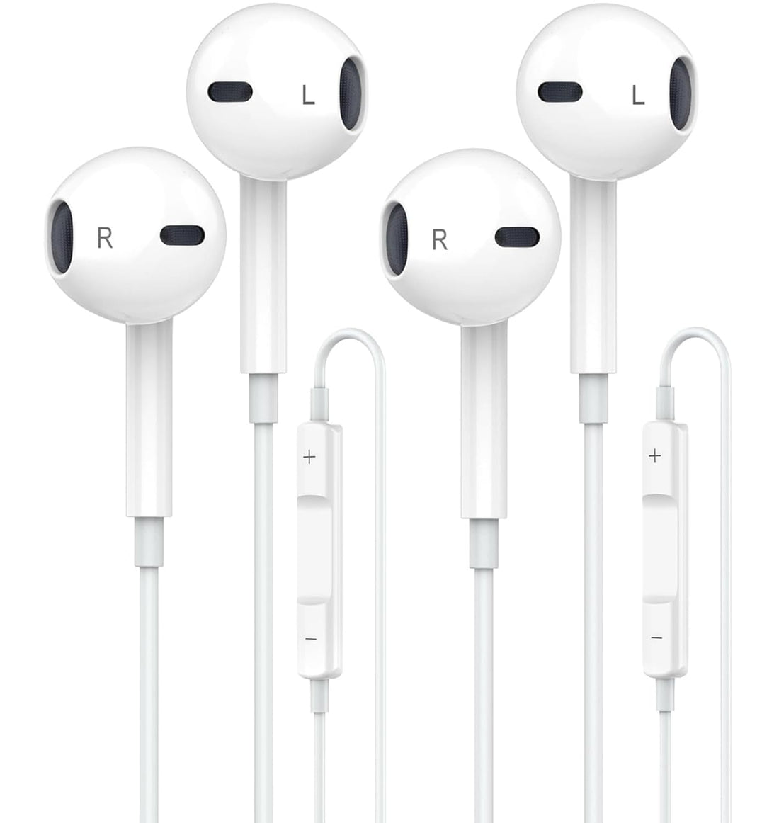 2 Pack-for iPhone Headphones Wired Earbuds/Earphones Built-in Microphone ⁘ Volume Control Nosie Reduction Headsets ...