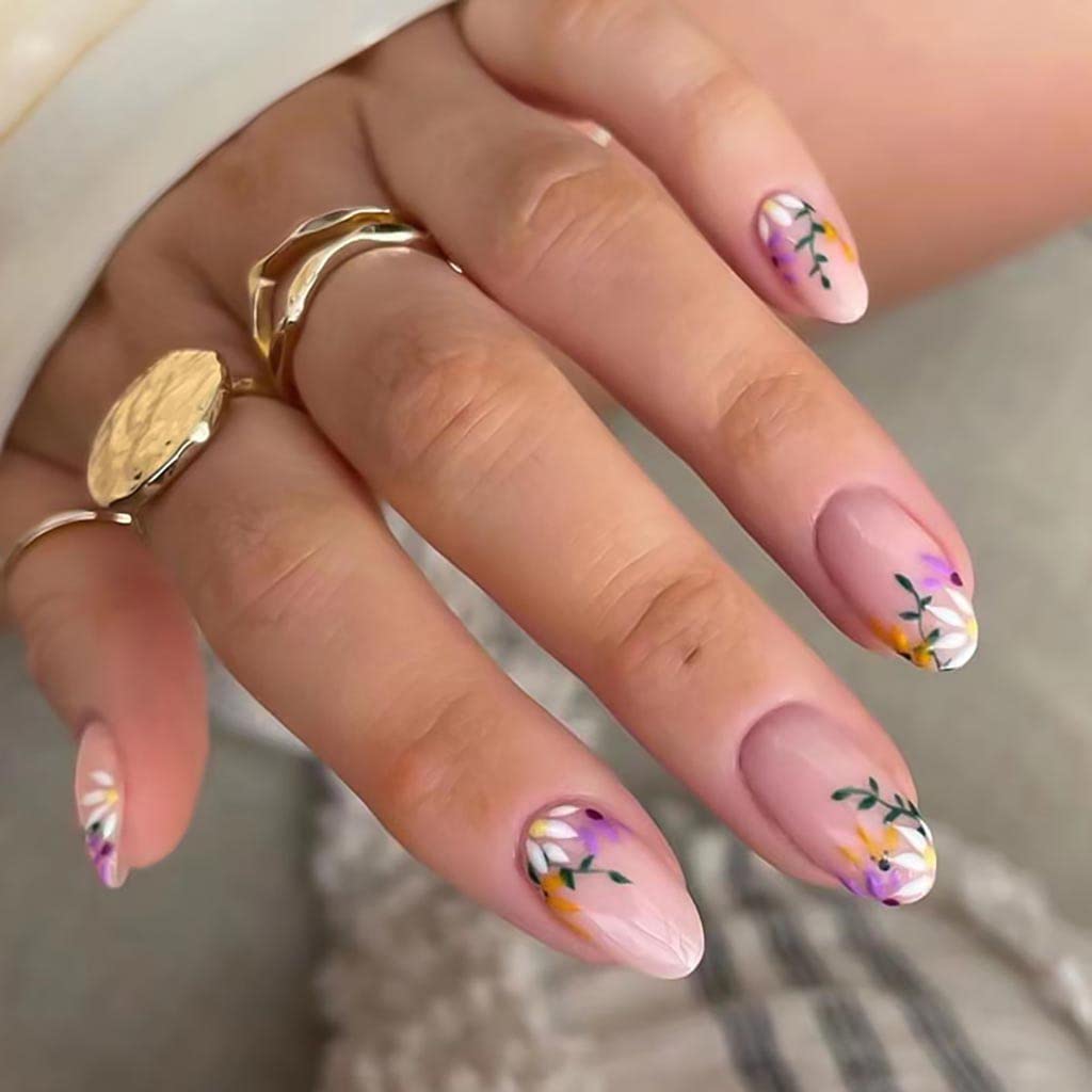 24-Piece Glossy Almond Press-On Nail Set
