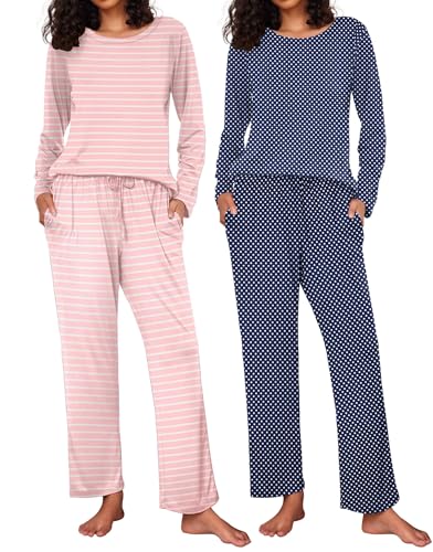 Soft, Cozy Pajama Set with Pockets for Women's Sleepwear Comfort.