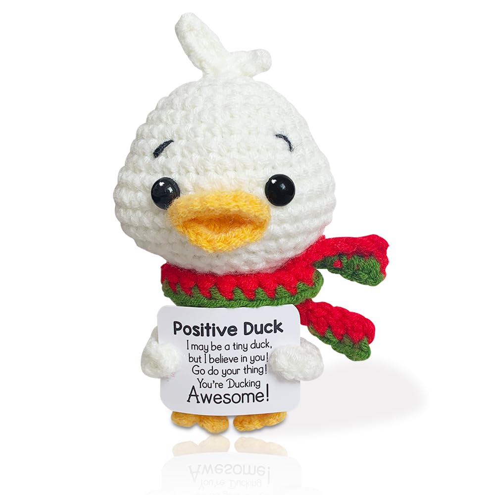 Adorable Emotional Support Duck Crochet Gift for Happy Birthday or Holiday.