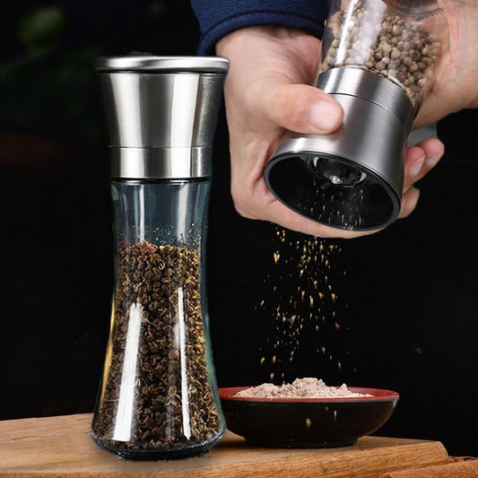Stainless Steel Salt and Pepper Grinder Set