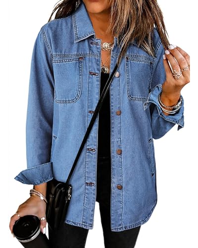 Trendy Western-Style Denim Jacket with Pocket and Button Front