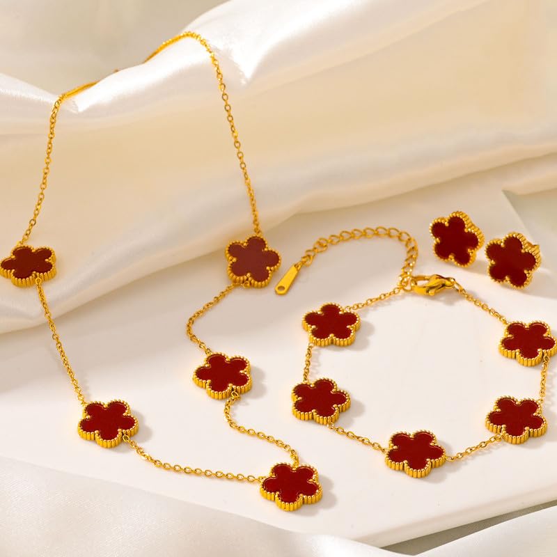 Gold Four Leaf Clover Jewelry