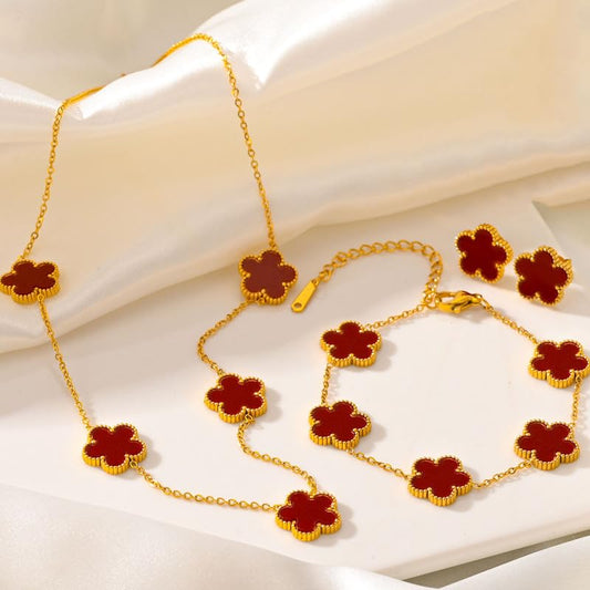 Gold Four Leaf Clover Jewelry