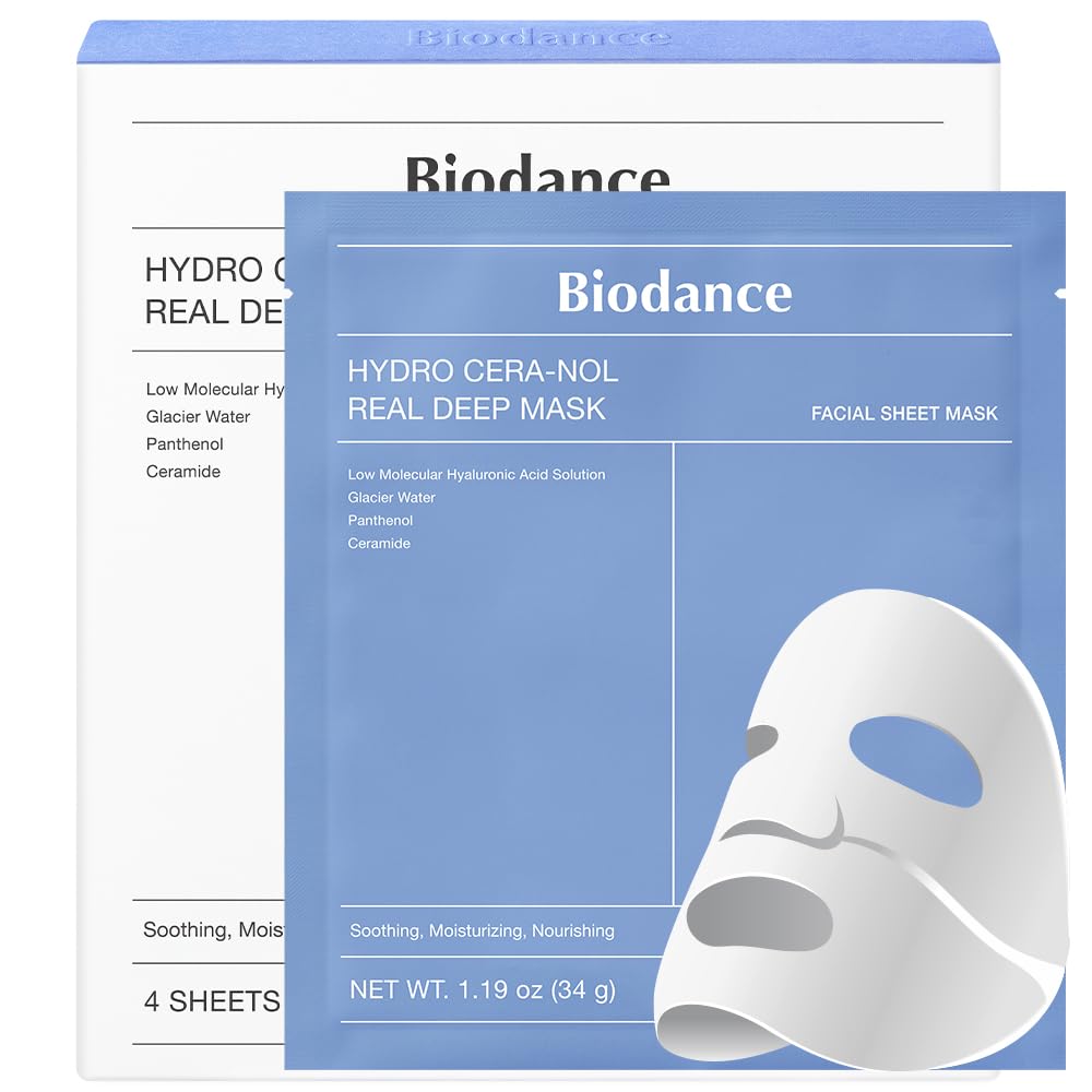 BIODANCE Hydro Cera-nol Real Deep Mask, Overnight Hydrogel Mask, Soothing, Moisturizing, ...