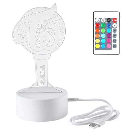 YX⁘ST Twice 16 Colors LED Night Light with Remote Control USB Acrylic Home Room Decoration.