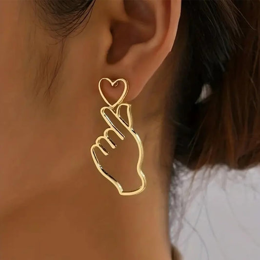 Women's Exaggerated Heart Earrings