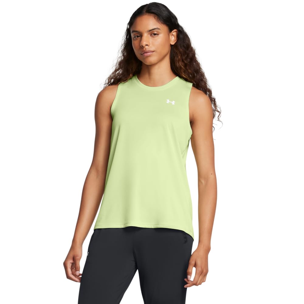 Retro Green → White Under Armour Women's Tech Tank Top, X-Large