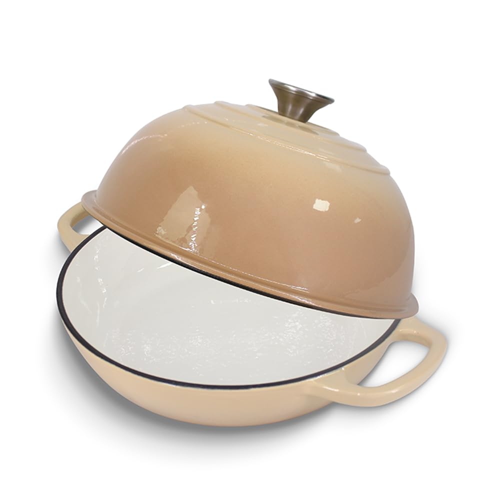 Enameled Cast Iron Dutch Oven for Sourdough Bread Baking - 6 Qt.