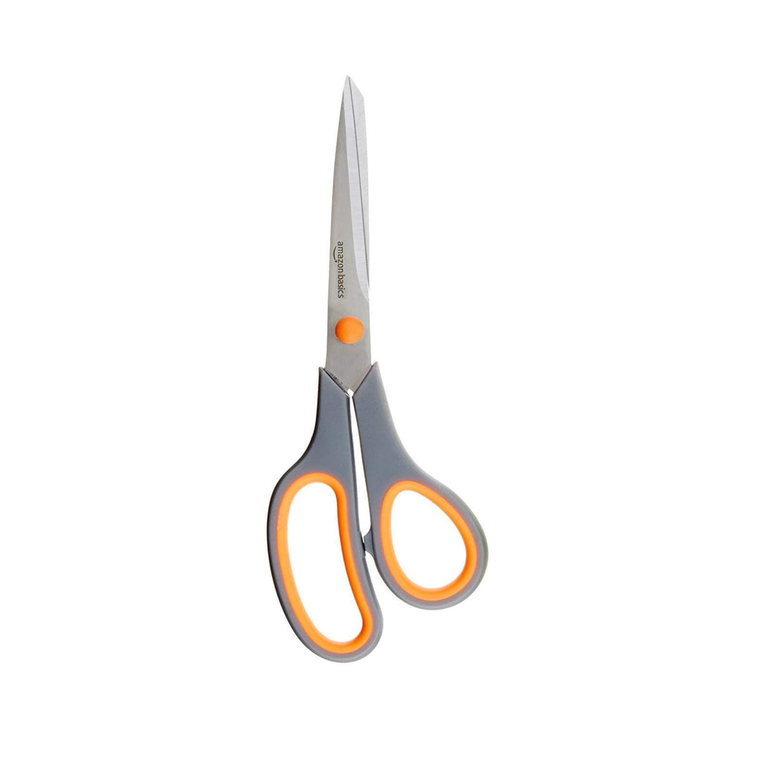 Amazon Basics Multipurpose, Comfort Grip, PVD Coated, Stainless Steel Office Scissors, Grey 1 pack.