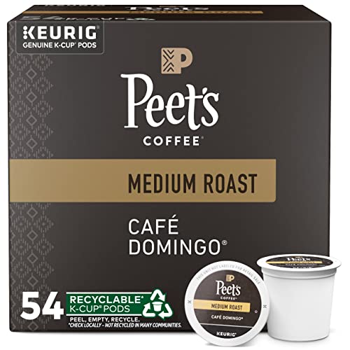 Peet's Coffee Medium Roast K-Cup Pods for Keurig 54 Count.