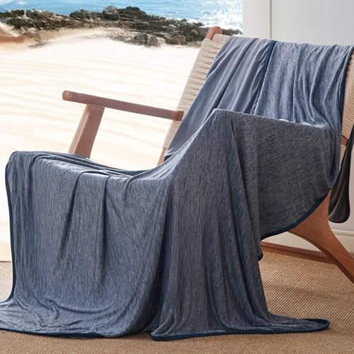 Bedsure Navy Cooling Blanket for Hot Sleepers