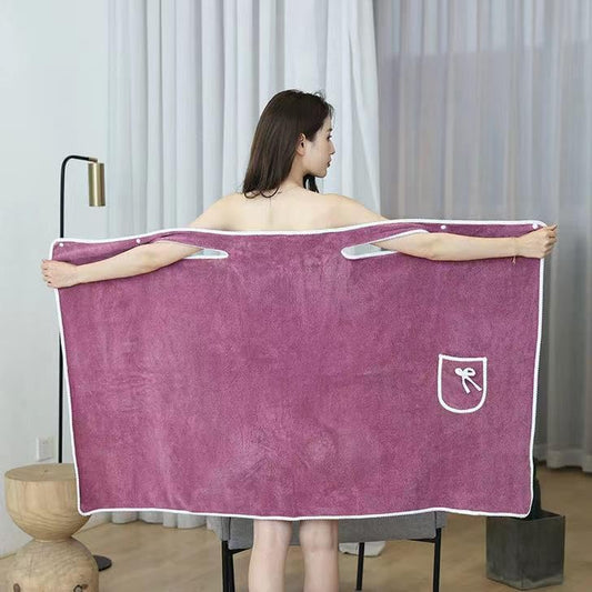 Soft Velvet Knee Length Shower Wrap Towel