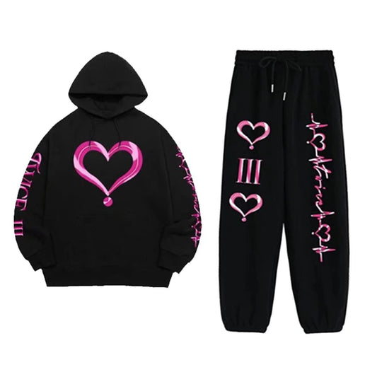 KPOP Twice Hoodie and Pants 4TH WORLD TOUR Merchandise Tzuyu Momo Sana Nayeon Sweatsuit Sweater.