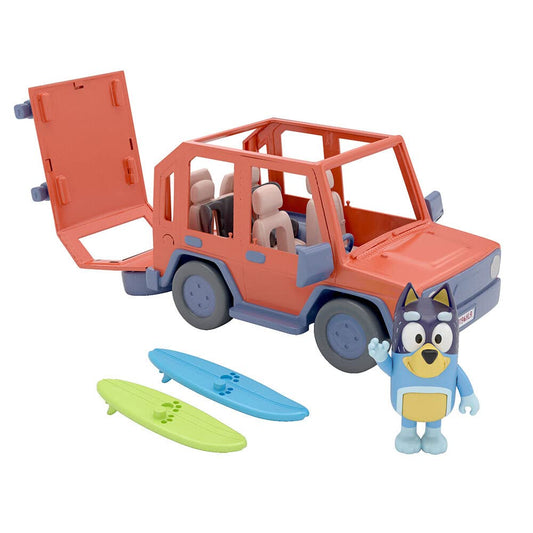 Bluey Customizable 4WD Family Vehicle with Surfboards and Figure Fun toy!