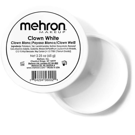 Mehron Makeup Clown White Professional Face Paint Cream Makeup | White Face Paint Makeup for Stage...