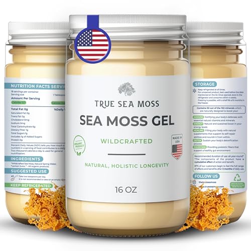 TrueSeaMoss Nutritious Antioxidant Sea Moss Green Superfood for Healthy Benefits.