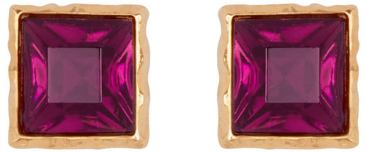 Oscar de la Renta, Square Crystal Earrings.