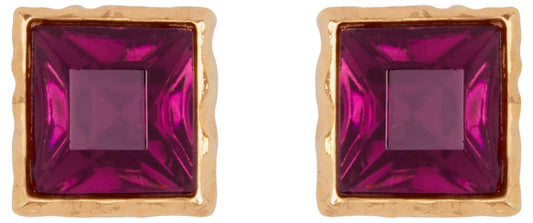 Oscar de la Renta, Square Crystal Earrings.