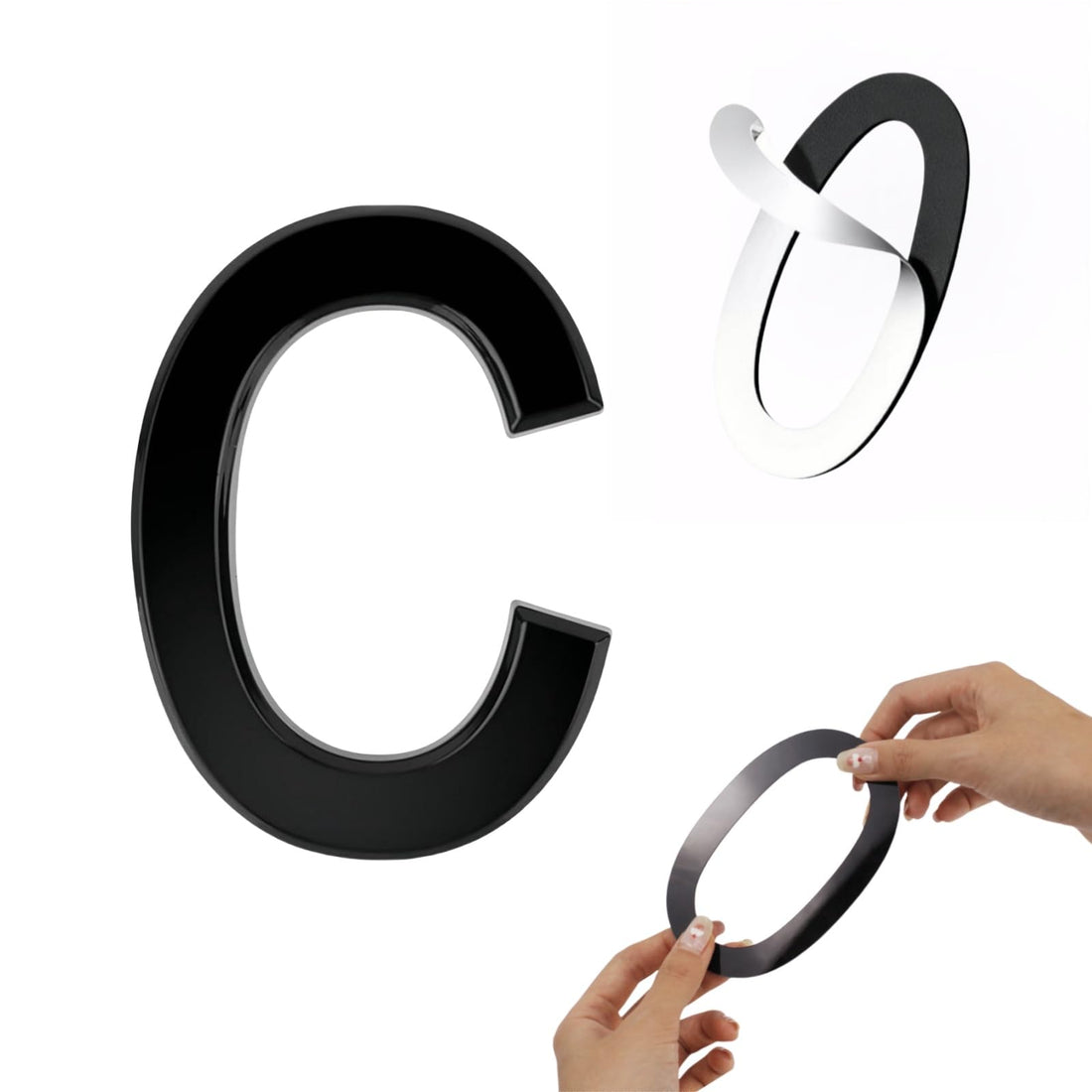 Modern Self-Adhesive Acrylic House Numbers for Outdoor Use