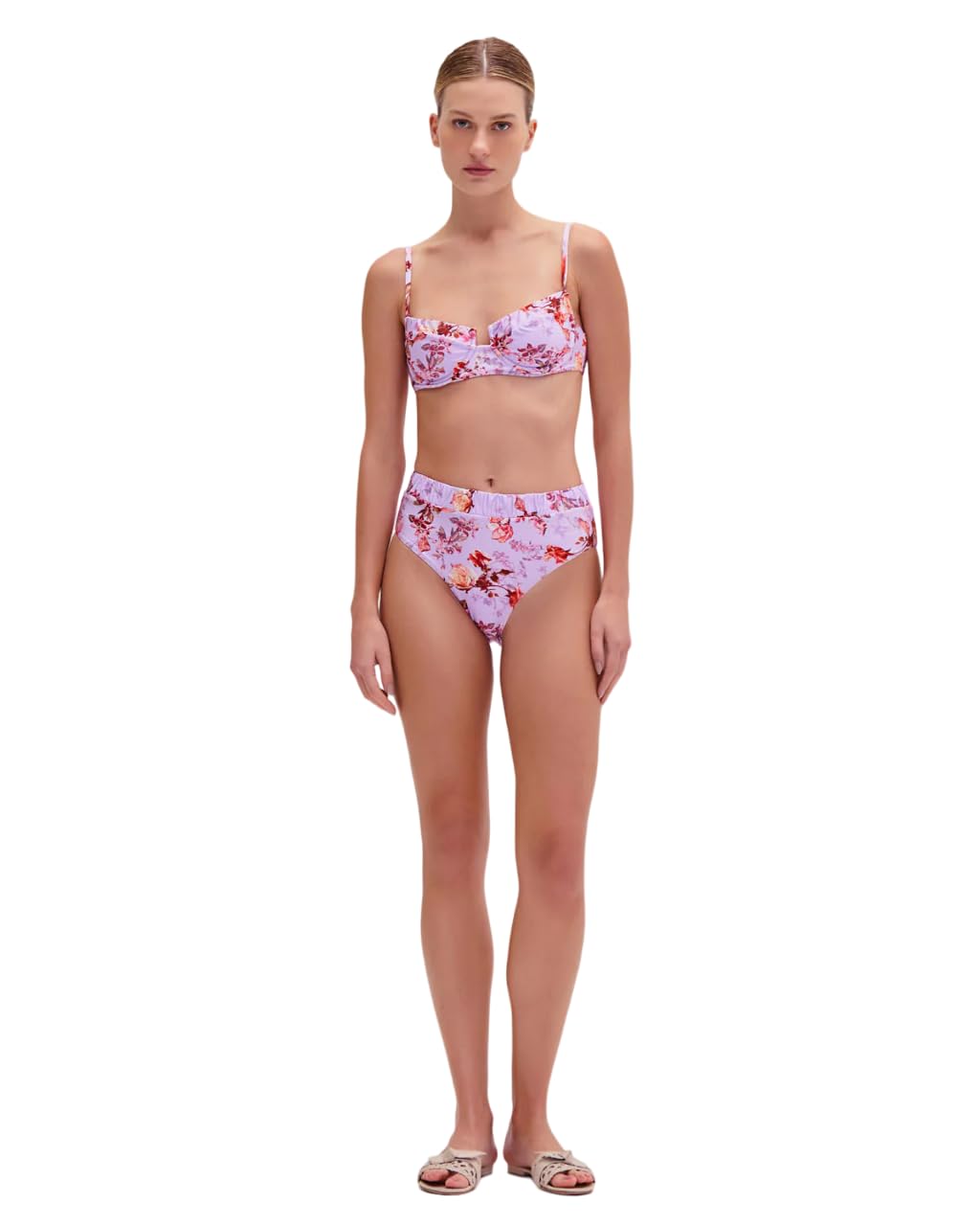 Vibrant Floral Bikini Bottom Inspired Swimwear for Women.