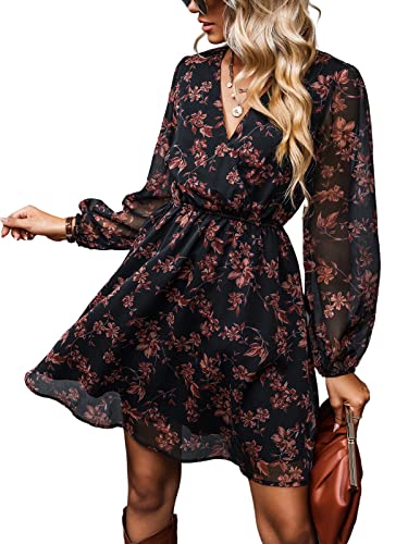 Beautified Women's Simple Long Sleeve Mini Dress in Various Sizes.