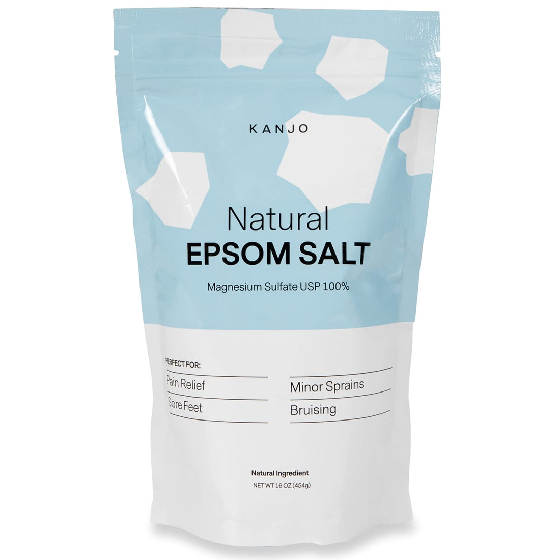 Natural Epsom Salt for Pain Relief and Relaxation, 100% Pure Magnesium.