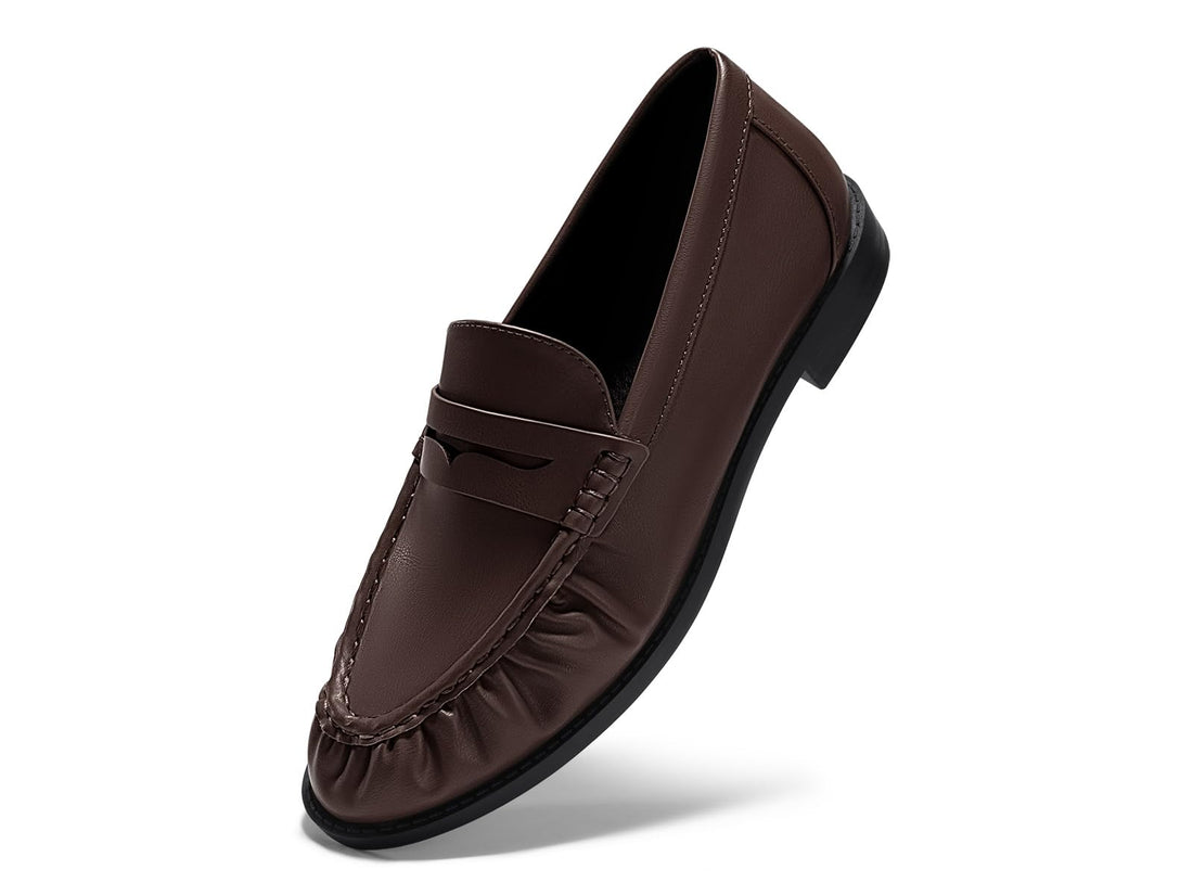 Coutgo Women's Comfortable Slip-on Penny Loafers