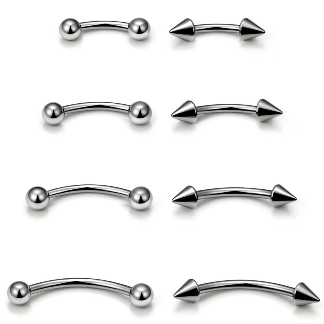 Surgical Steel Curved Barbell Jewelry for Eyebrow, Lip