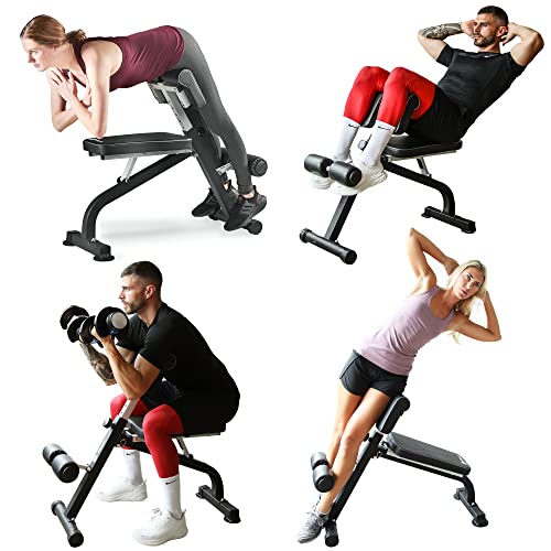 Multi-functional exercise bench for glutes, hamstrings, and lower back strengthening.