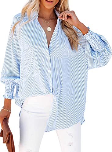 Sophisticated Casual Chic: Elegant Smocked Blouse for Women's Everyday Style