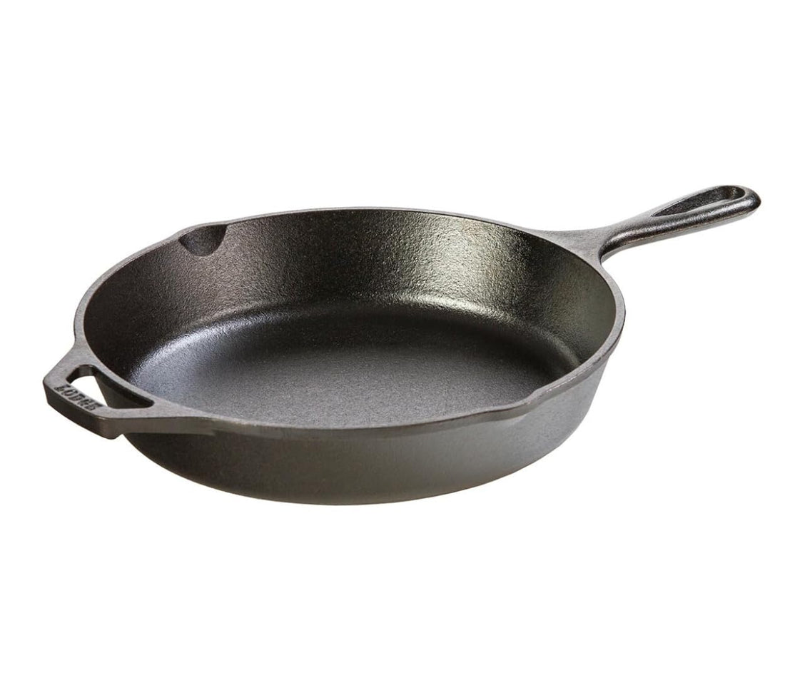 Carbon Steel Cast Iron Skillet with Teardrop Handle Indoor → Outdoor Versatility