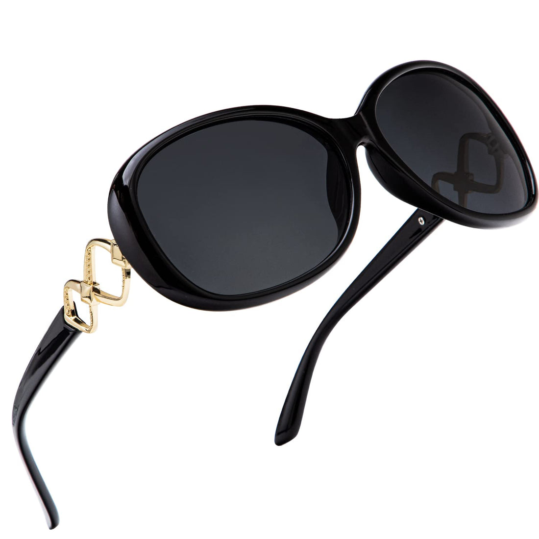 Timeless Jackie O Elegance: Oversized Polarized Sunglasses for Women.