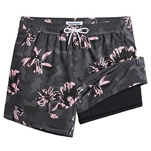 Maamgic Mens Swim Trunks with Compression Liner
