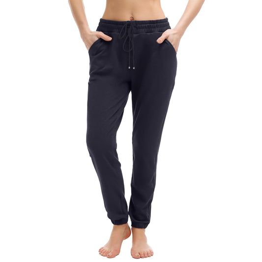 Navy Blue Women's Joggers with Pockets for Gym and Lounging