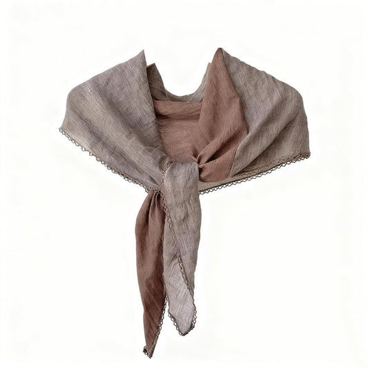 Women's Lightweight Khaki Grey Scarf Wraps
