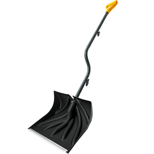 Heavy Duty Snow Shovel with Bent Handle for Winter Driveway Removal.