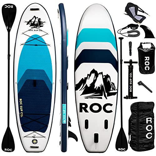 Roc Inflatable Stand Up Paddle Board 10'6 with Premium Accessories