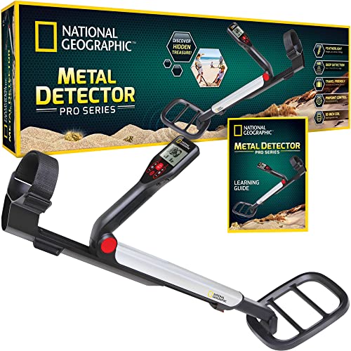 NATIONAL GEOGRAPHIC PRO Series Metal Detector - Ultimate Treasure Hunter with Pinpointer, Large ...