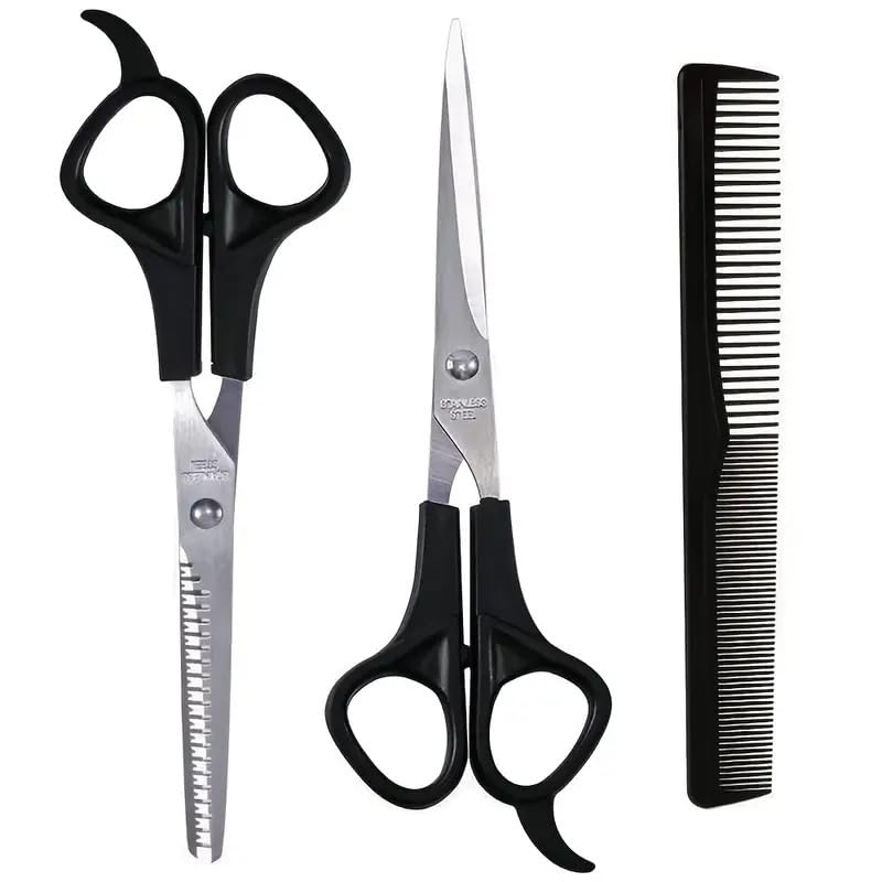 Precision Cutting Edge: Professional Hair Scissors Set for Salon and Home.