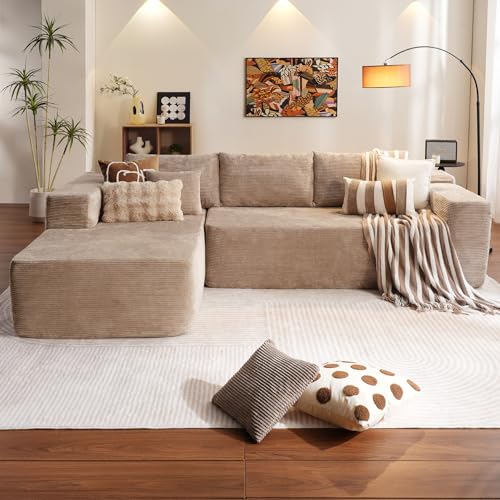 Modern L-Shaped Cloud Sectional Couch for Living Room