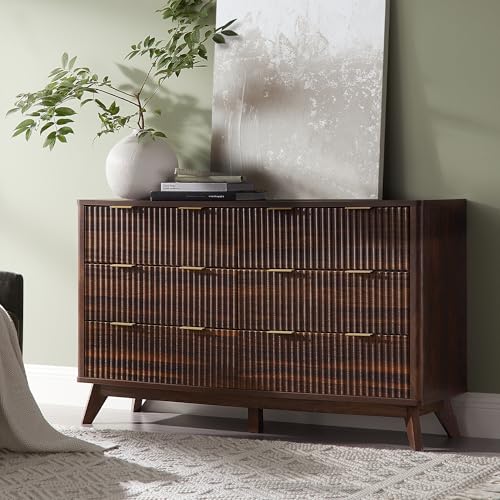 Modern 6-Drawer Dresser with Curved Profile Design
