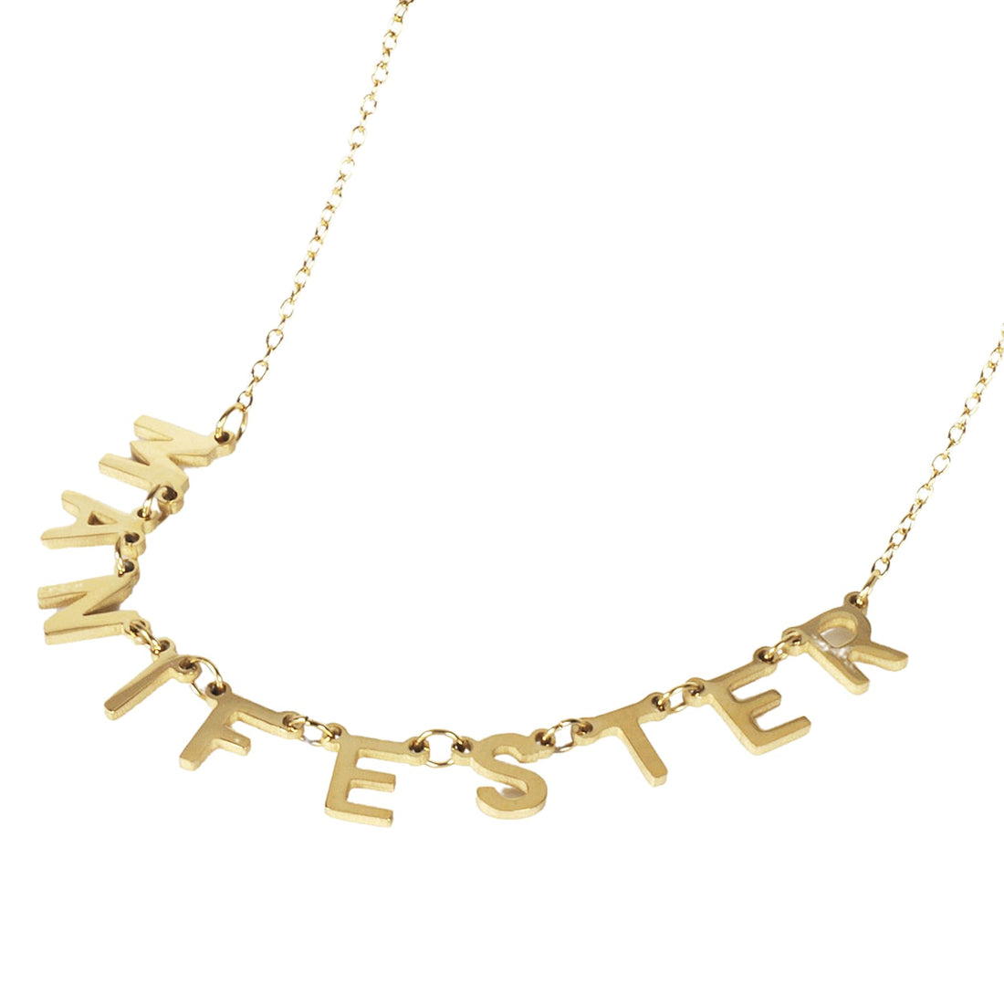 Spiritual Manifestation Necklace for Women - 14k Gold-Plated Stainless Steel Pendant Necklace