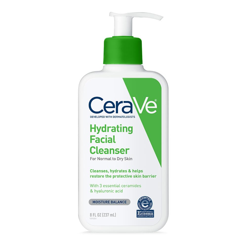 Hypoallergenic Facial Cleanser for Dry Skin with Hyaluronic Acid.