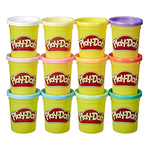 Play-Doh Pastel Colors Bulk 12-Pack of 4-Ounce Cans, Party Favors, Christmas Stocking Stuffers for...