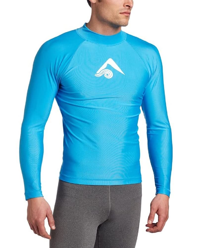 Men's Long Sleeve Rashguard Swim Shirt with UPF 50+ Protection.