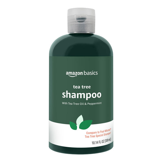 Amazon Basics Tea Tree Shampoo, 10.14 Fl Oz, Pack of 1.