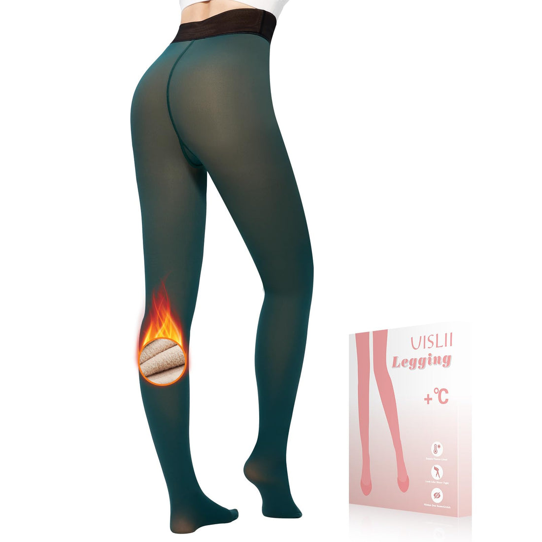 Warm, Fleece-Lined Thermal Tights for Women's Winter Skincare and Comfort.